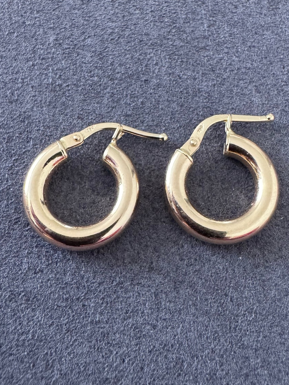18k real gold Classic Chunky Gold Hoop Earrings - Women's Jewelry